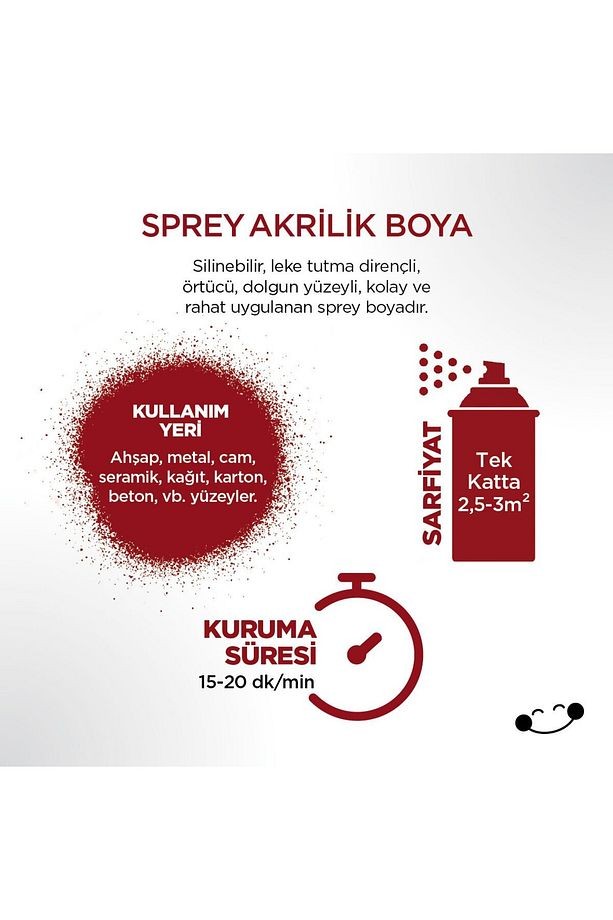Bayrak Kırmızı Sprey Boya 400 ml (6 Adet )