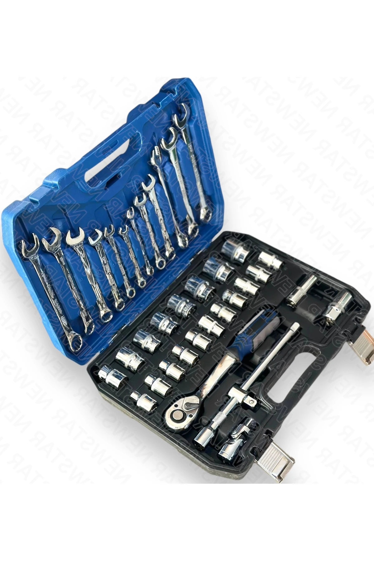 Tam Profesiyonel Germany 72 Diş Eğik Cırcır 37 Parça Lokma Takımı Oto Tamirci Tam Set 1/2