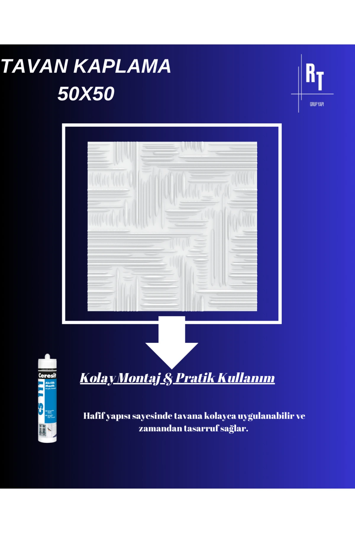 TAVAN KAPLAMA ÇİZGİ MODEL PK:40 ADET (TOPLAM:10 M2)
