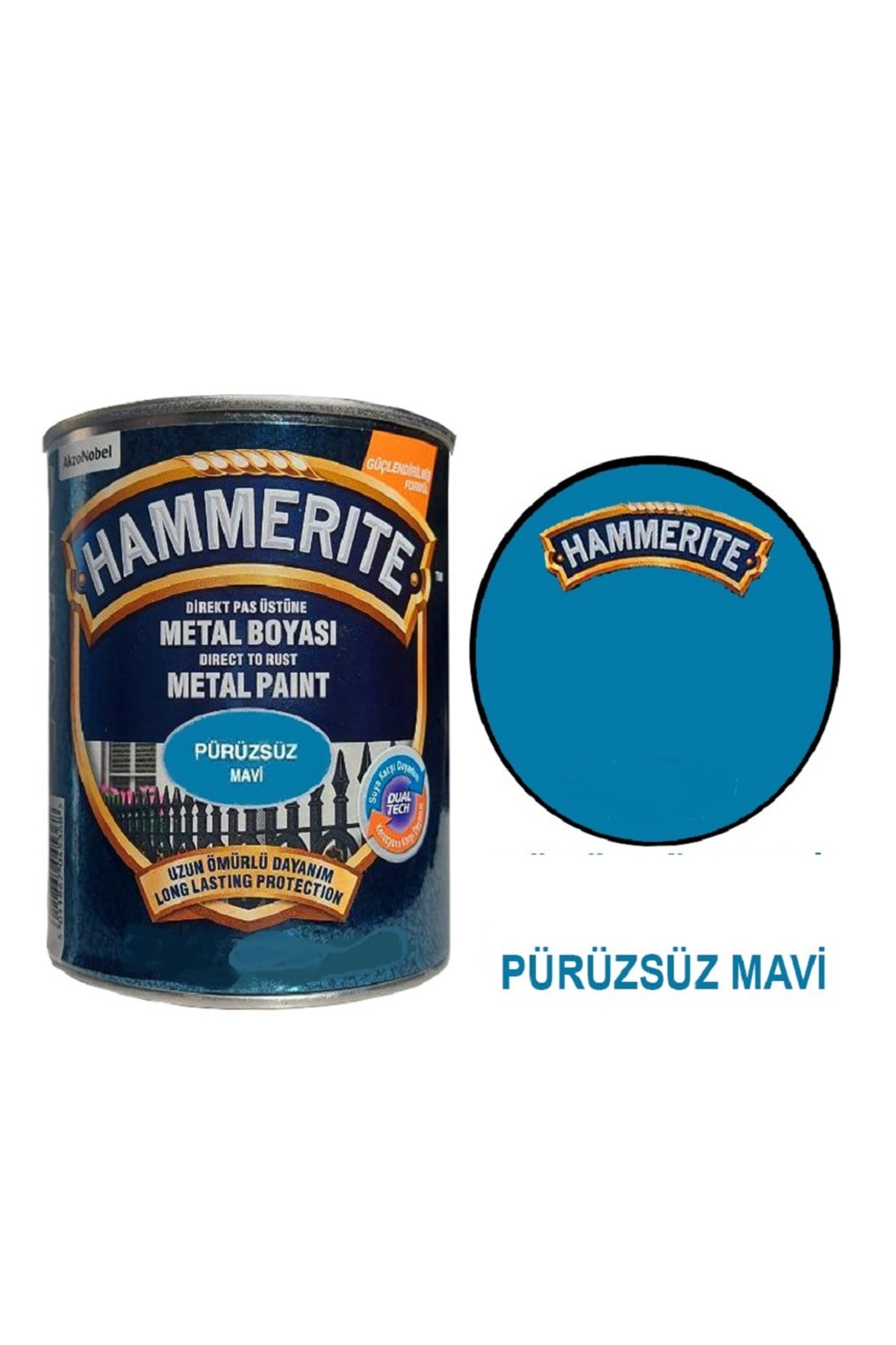Hammerite Pas Üstü Metal Boyası Düz Koyu Kahverengi 2,5lt