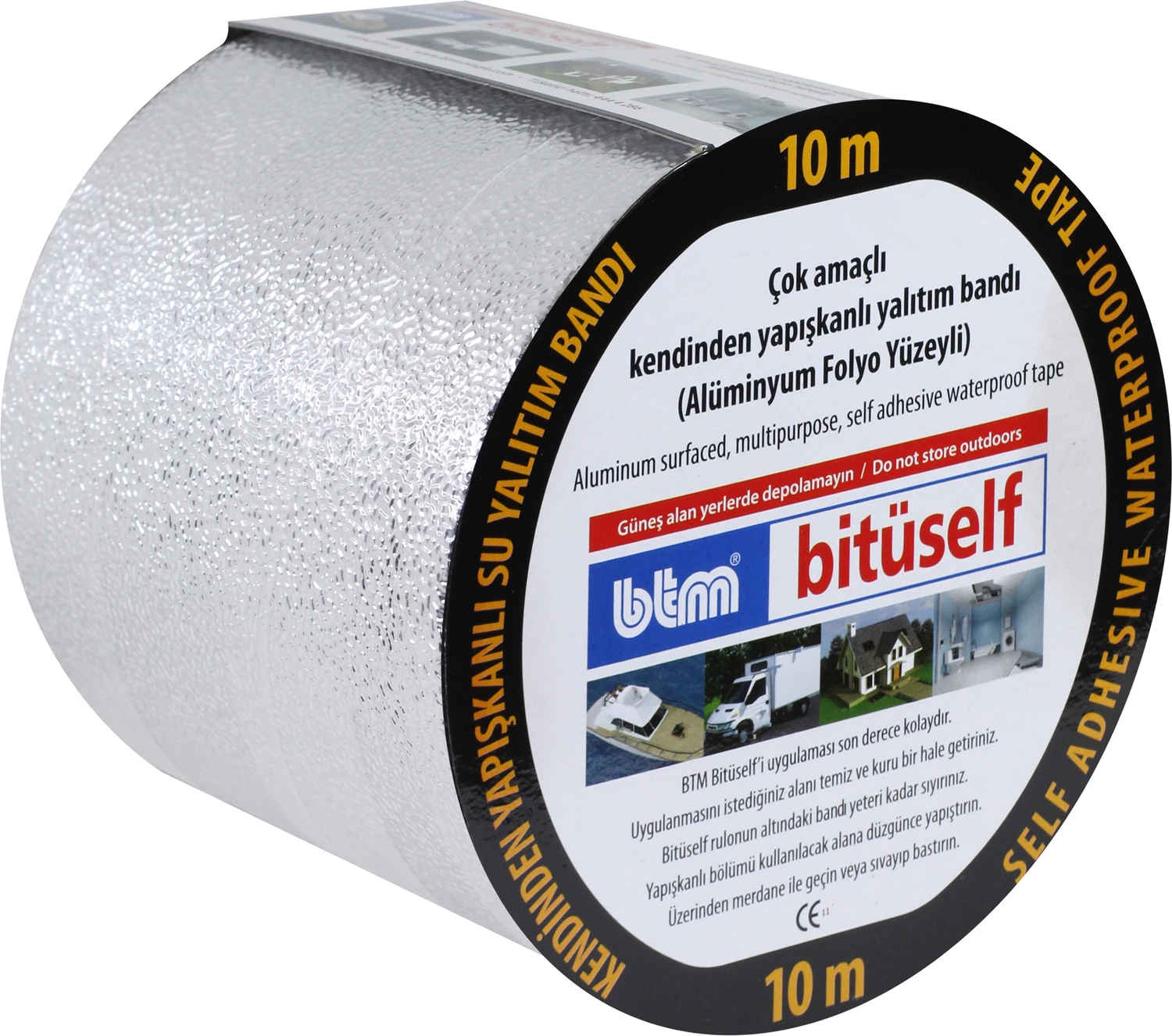 10 mt x 15 cm  Alüminyum Kaplı Oto Ses Su Yalıtım Bantı