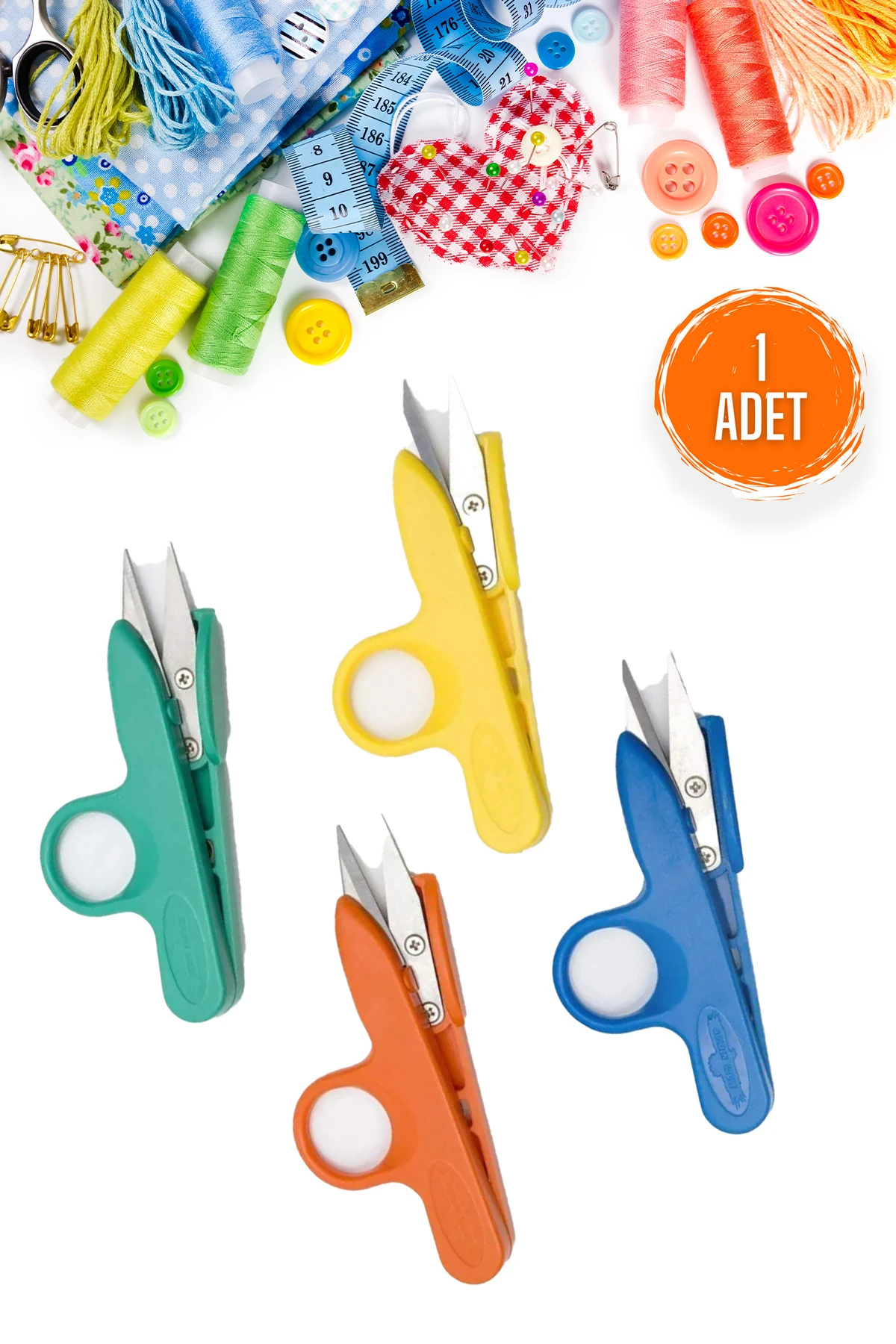 İplik Temizleme Makası 1 Adet Keskin Uçlu El Işi Terzi Dikiş Kumaş Kağıt Kesimi