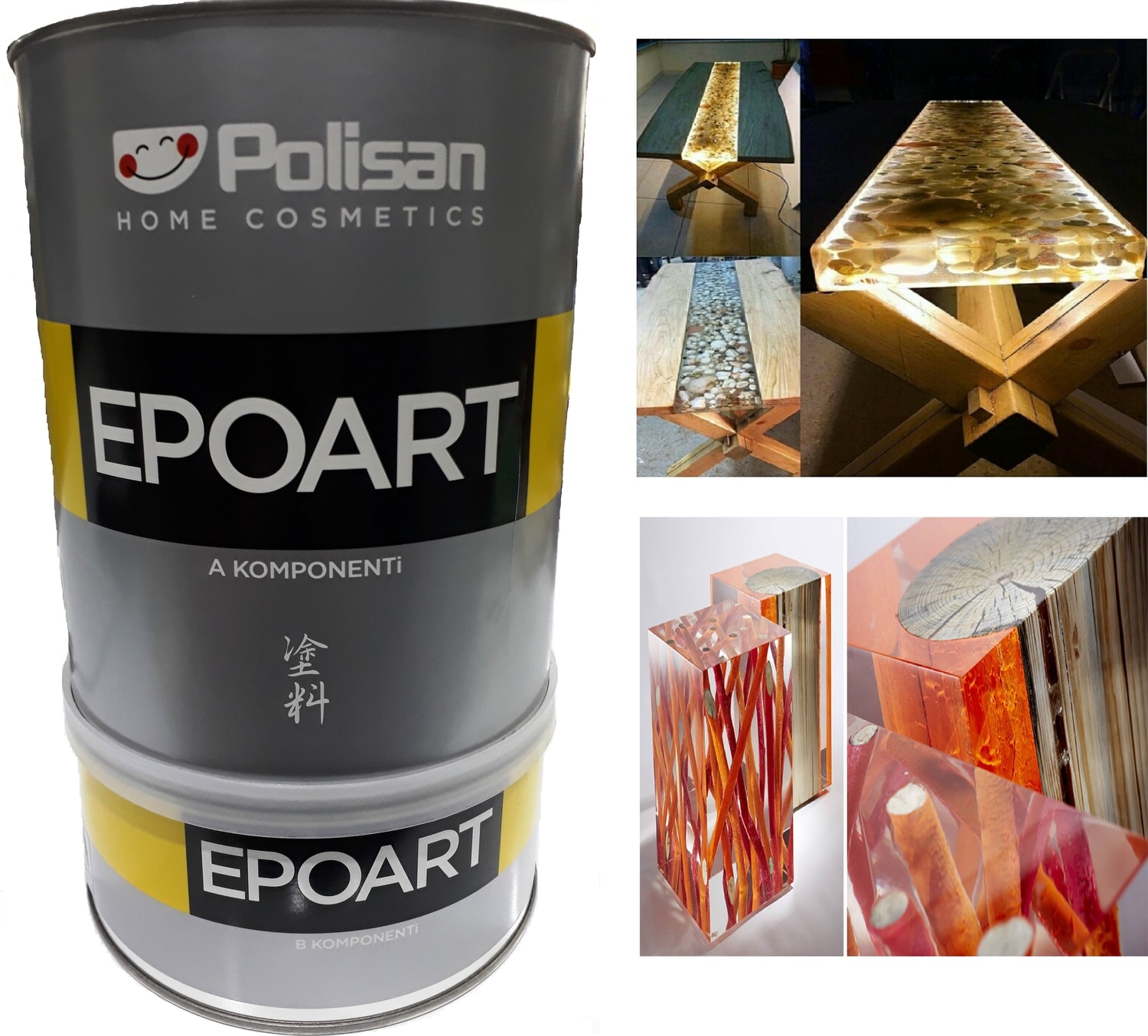 Epoksi Reçine EPOART Ultra Şeffaf 0,8KG