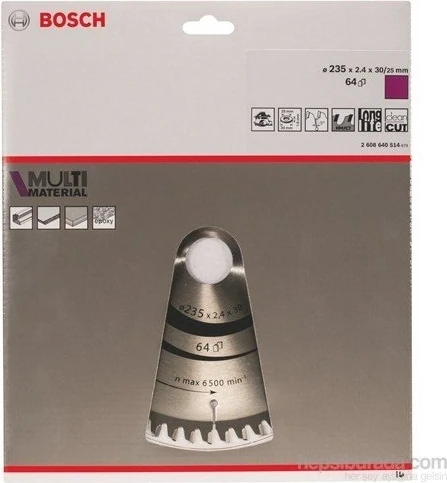 Bosch Multimaterial 235X2,4X30/25 mm 64 Diş Testere