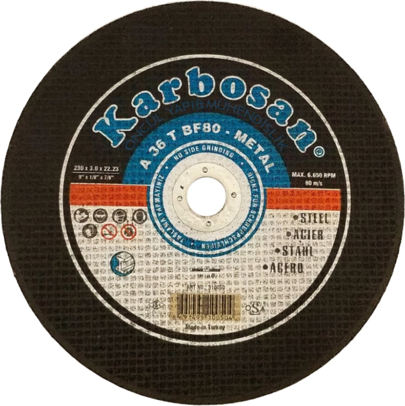 KARBOSAN Nk Metal Kesici Disk 230 x 3 x 22 mm 10 Adet