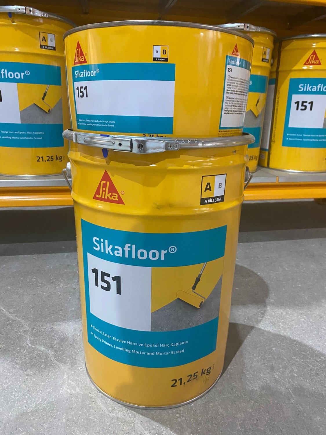 FLOOR-151 Epoksi Astar, Tesviye Harcı ve Epoksi Harç Kaplama 25KG Teneke