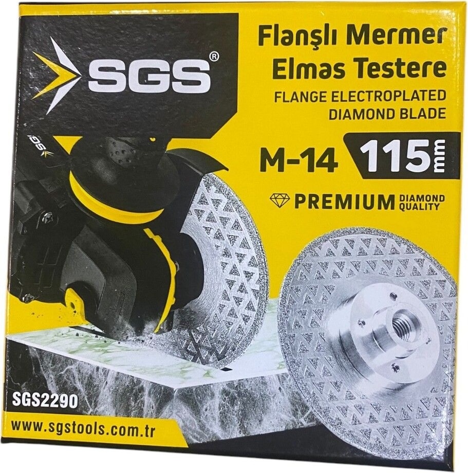 Sgs 2290 Flanşlı Elektrolize Mermer Elmas Testere 115MM