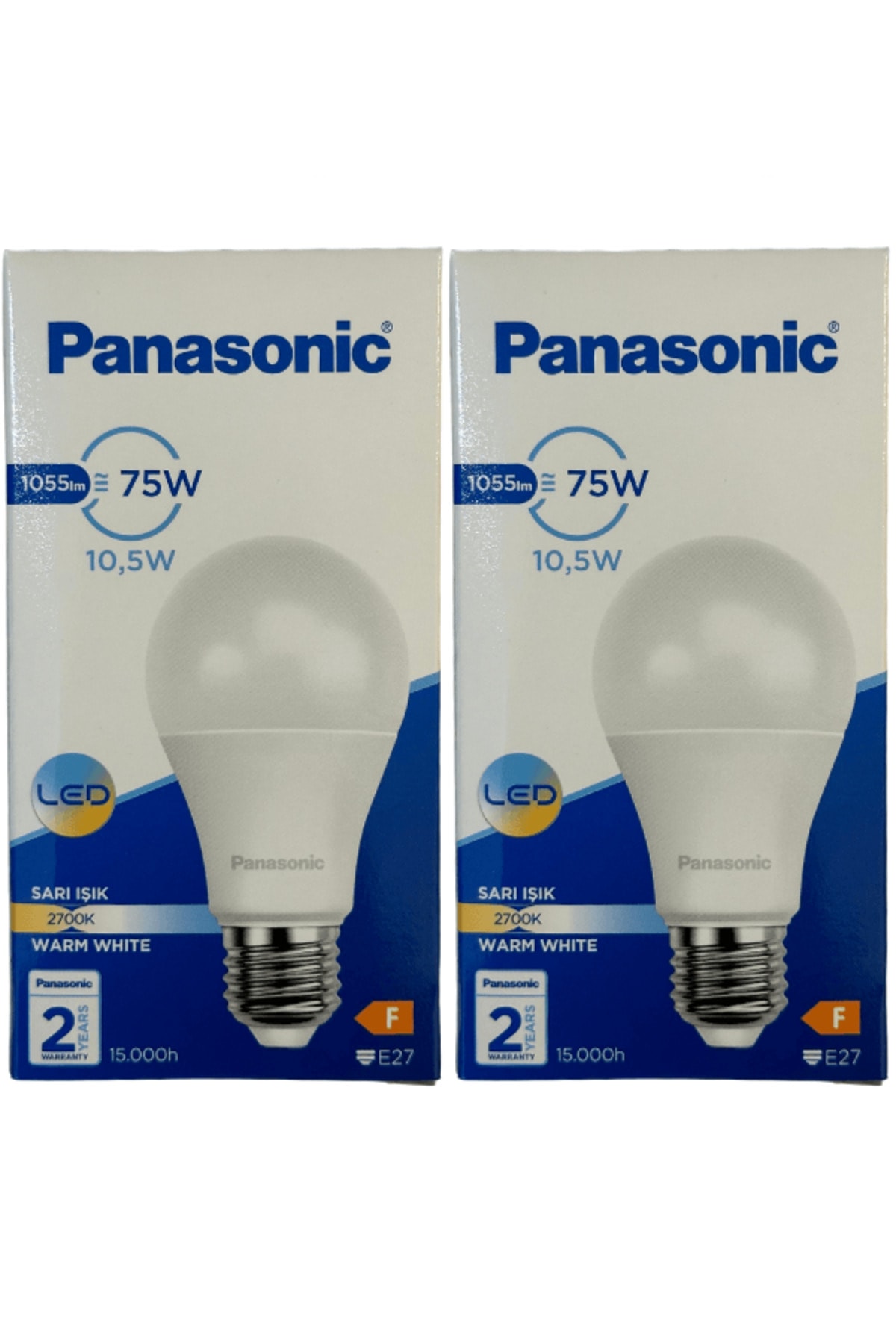 10,5W (75W) 2700K (Sarı Işık) E27 Duylu Led Ampul (2 Adet)