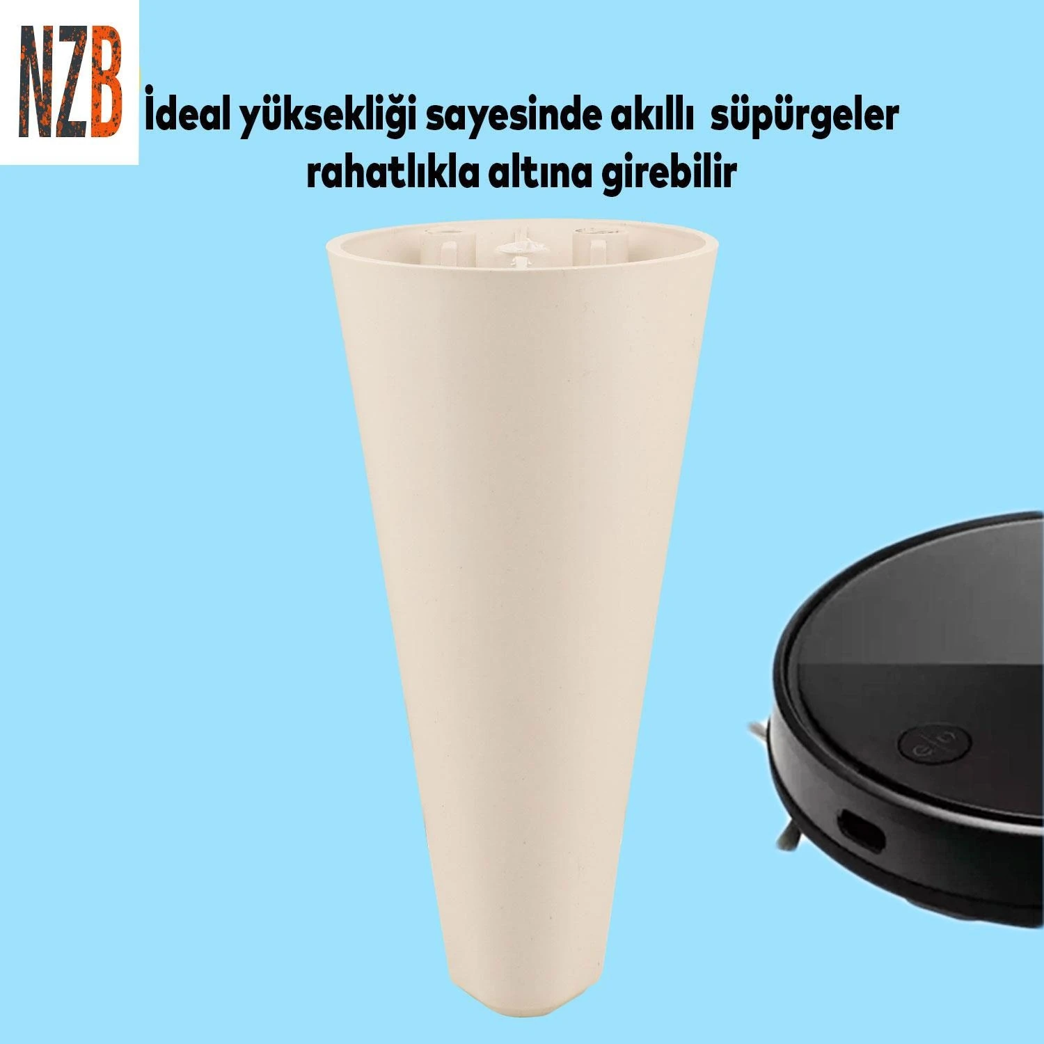 Lüks Mobilya Kanepe Sehpa Tv Ünitesi Koltuk Ayağı 14 cm Krem Baza Ayak