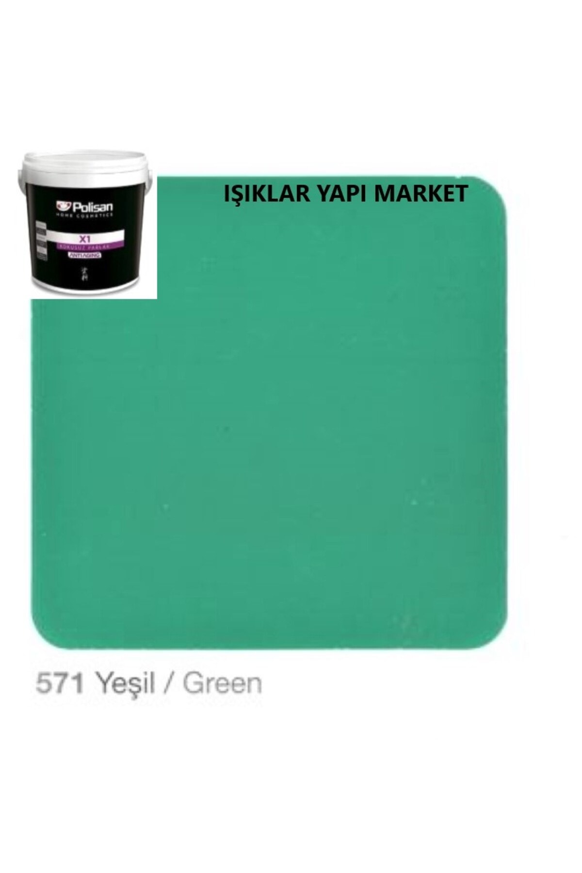 Ahşap&metal Boyası-su Bazlı-x1 Antiaging-kokusuz-parlak -0,70litre(800GR.)-yeşil