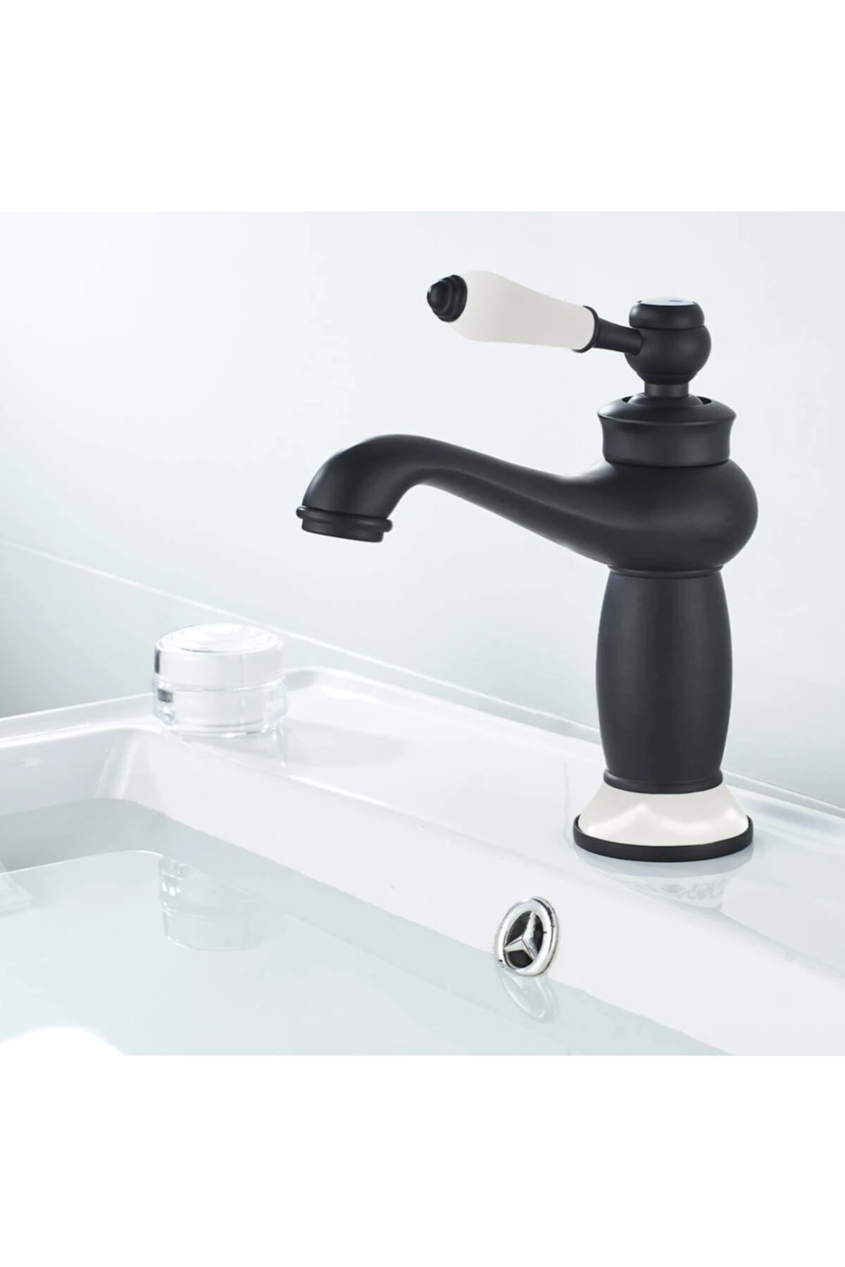 Rustik Lavabo Bataryası Vintage Siyah Klb100-b