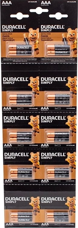 Duracell 1.5V Ince Aaa 20'li Alkalin Pil LR03/MN20