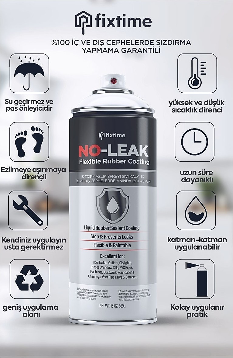 Noleak  5'li Paket Paket Su Izolasyon Sızıntı Onarım Spreyi Su Geçirmez