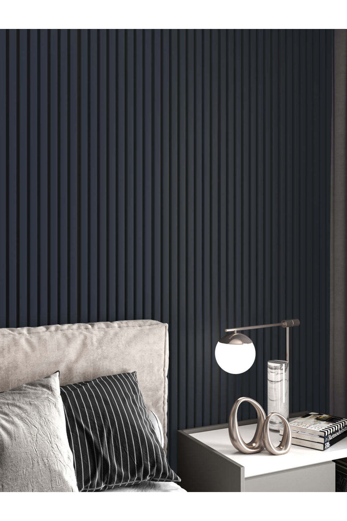 Vera 60x275 Cm Antrasitgri Plus Akustik Duvar Paneli / Mdf /4 Mm Keçe/ 9mm Çıta