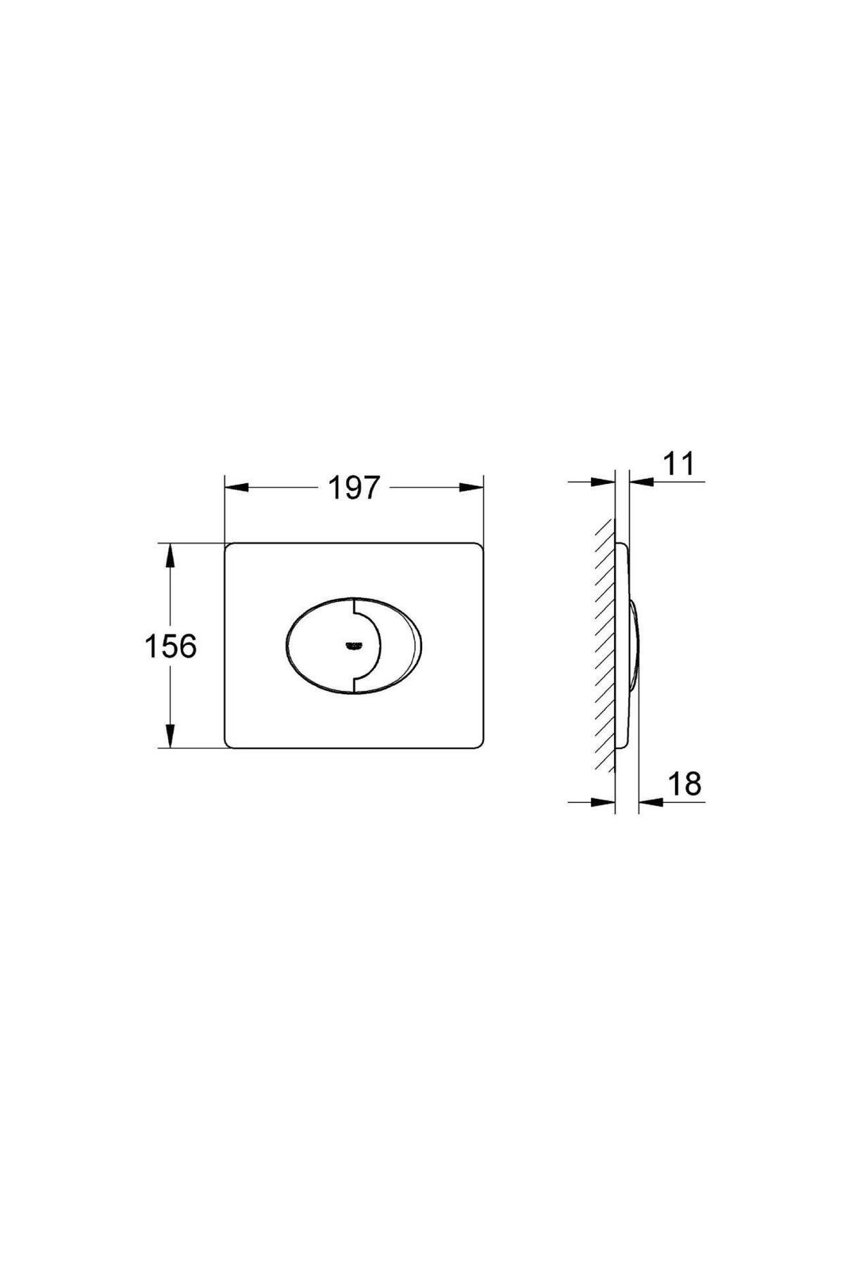 Skate Air Gömme Rezervuar Kumanda Paneli - 38506000