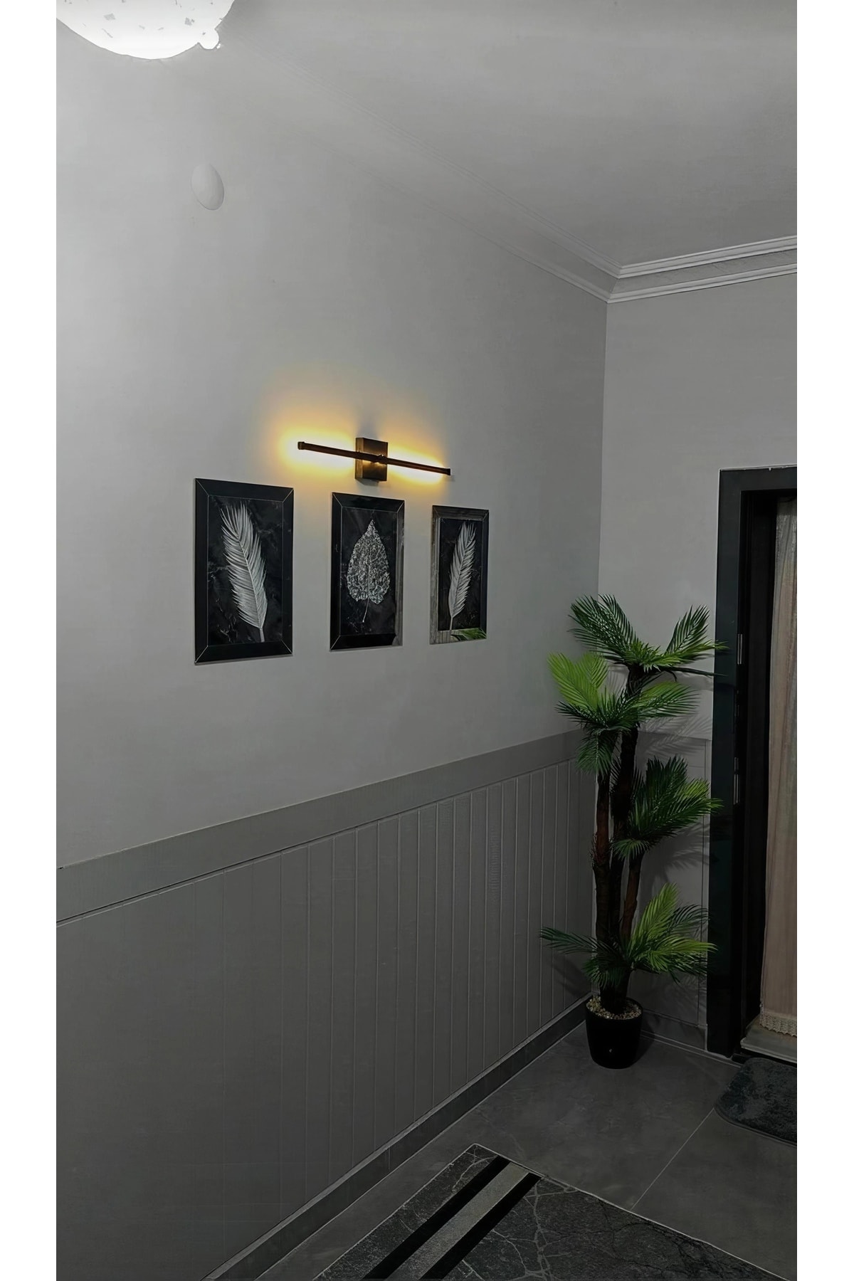 (102X45CM)mdf Cnc Işlemeli Dekoratif Boyanabilir Duvar Paneli (6MM) Düz