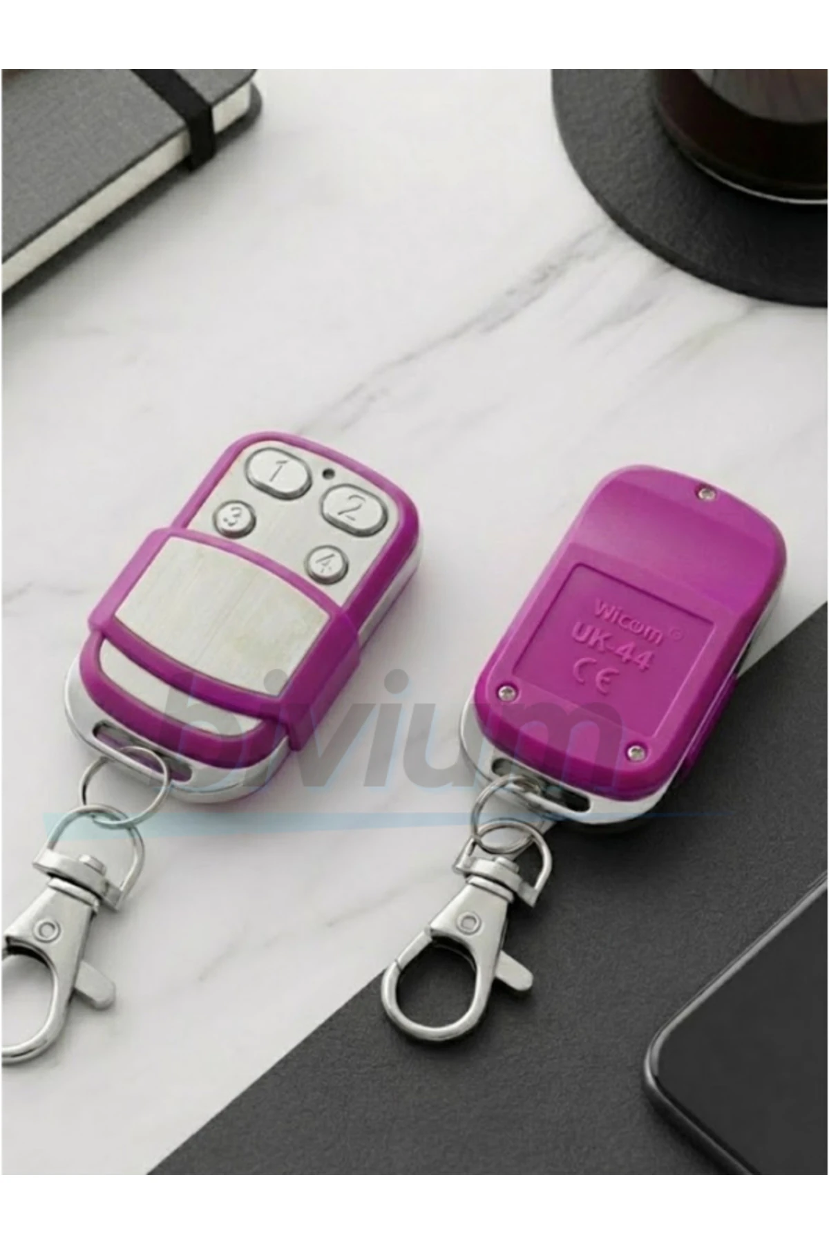 AKILLI KODLANABİLİR VE KOPYALANABİLİR OTOPARK BARİYER GARAJ KUMANDASI 433 MHZ PEMBE