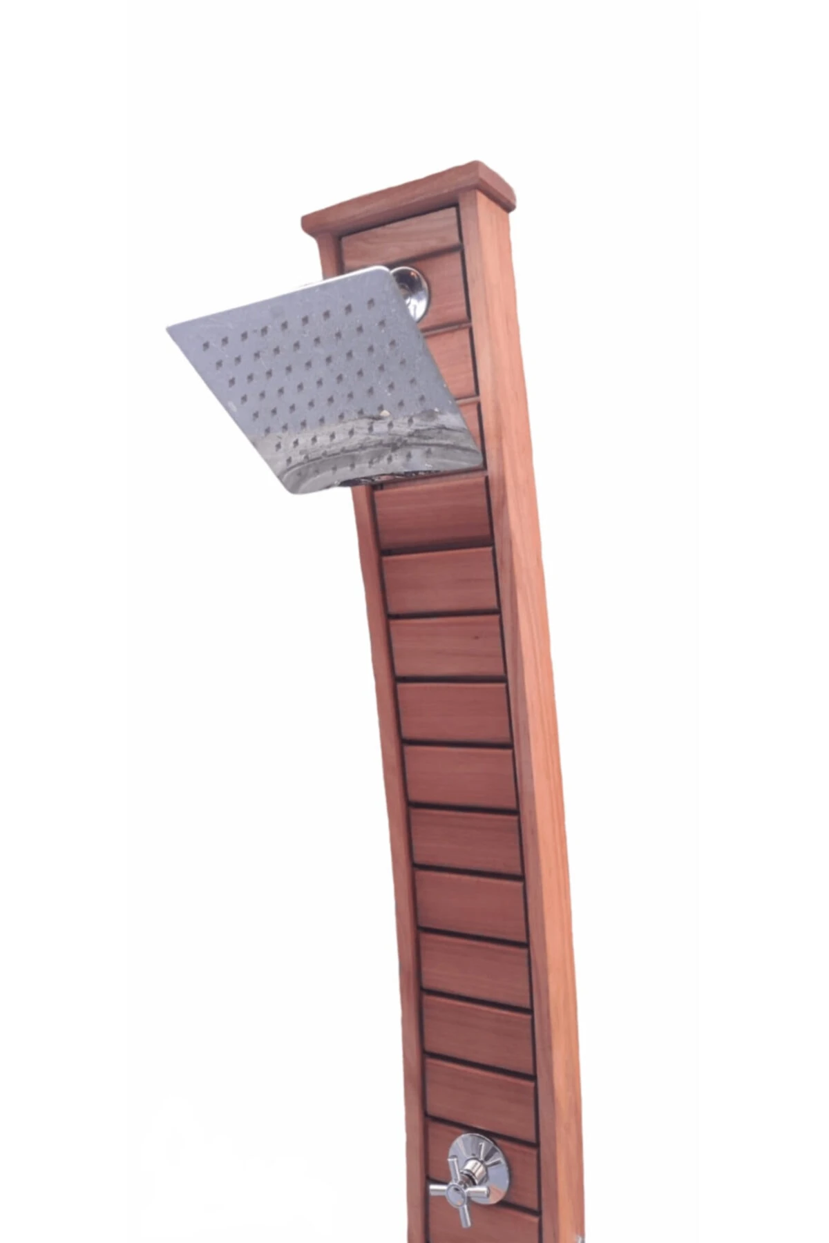 Havuz Duşu Alaçatı Serisi Ahşap Havuz Duş Sistemi Tek Su Girişli