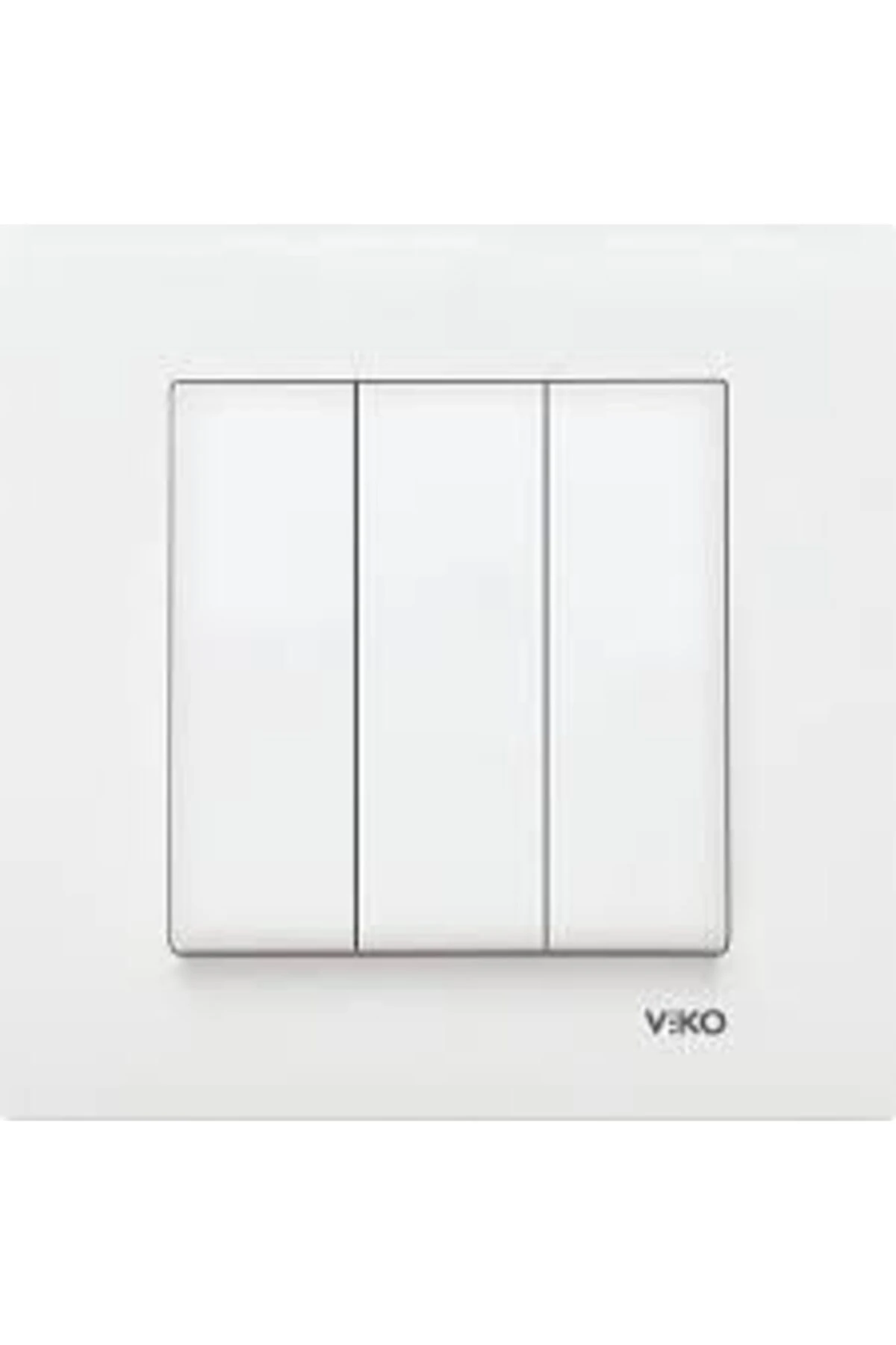 Karre Beyaz Üçlü Anahtar Çerçeve