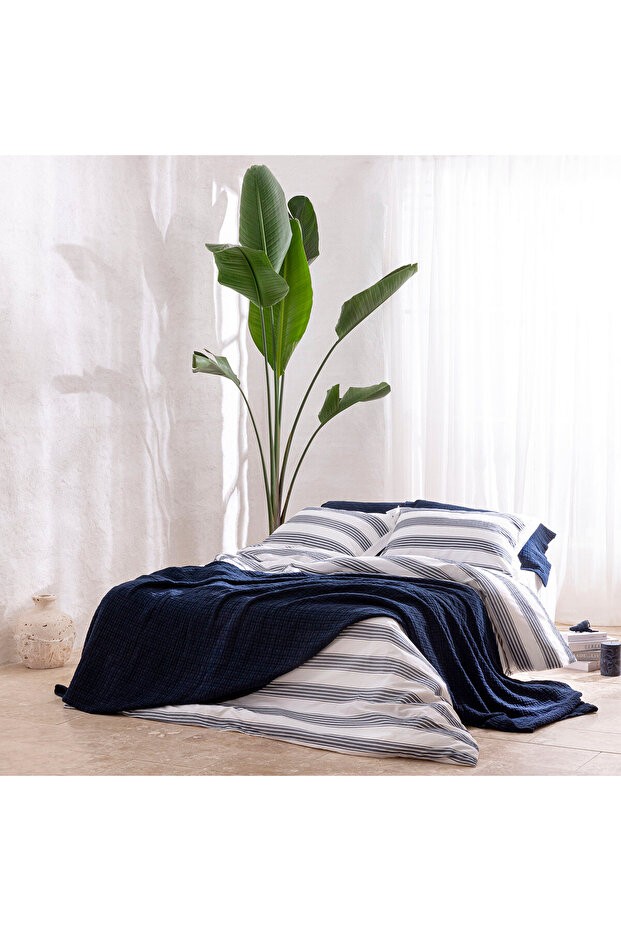Wave Nevresim Seti Çift Kişilik 200x220 Cm Beyaz