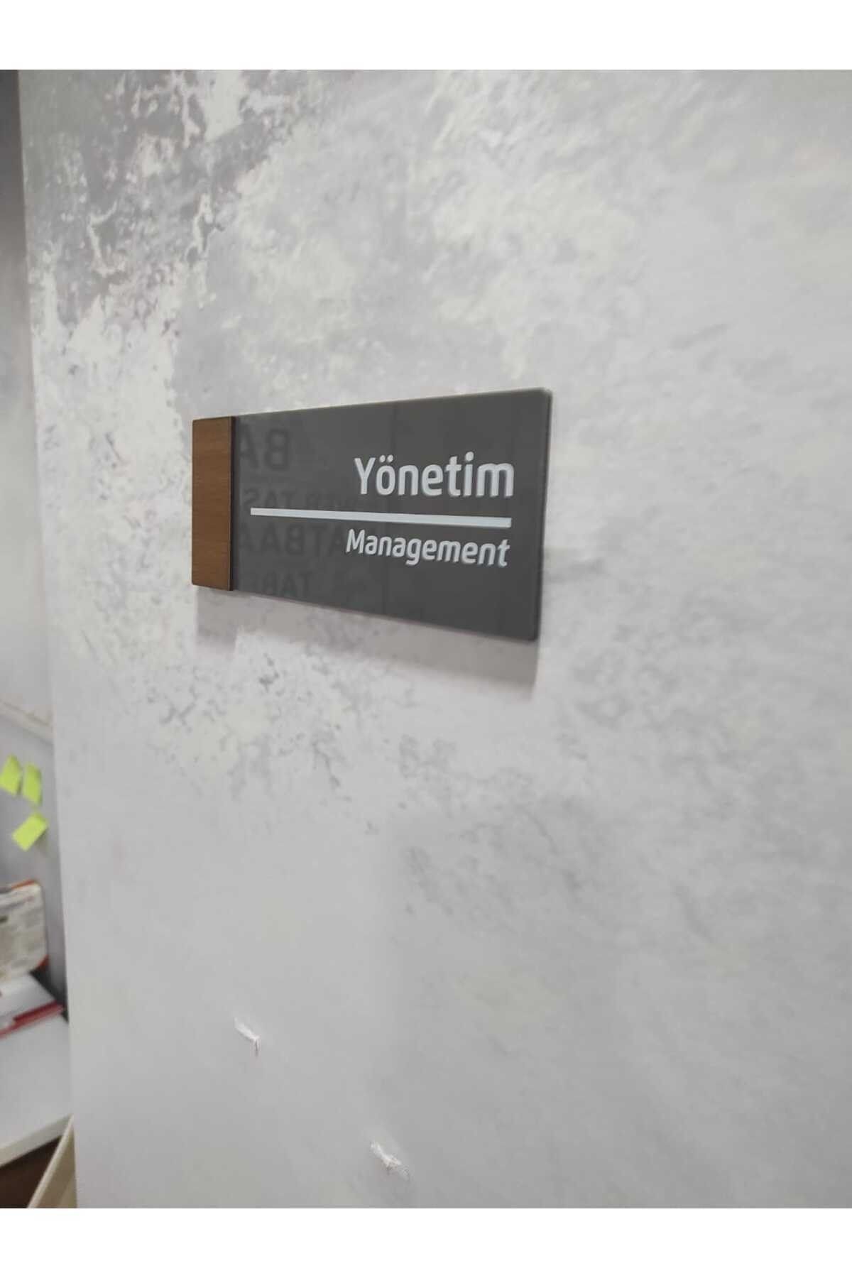 Wooden Serisi Özelleştirilebilir Ofis Oda Kapı İsimliği Yönlendirme Tabelası