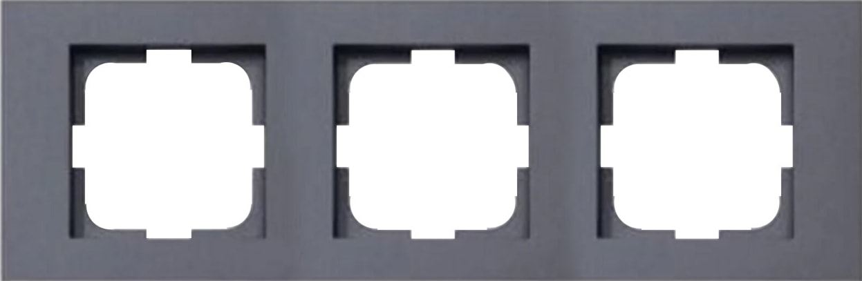 Grano Metalik Füme Üçlü Çerçeve