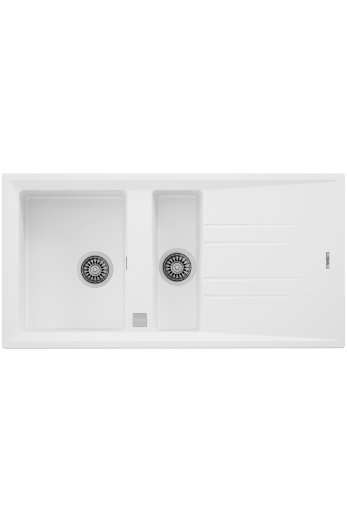 Stone 60 B-tg Auto Whıte Granit Evye, Beyaz