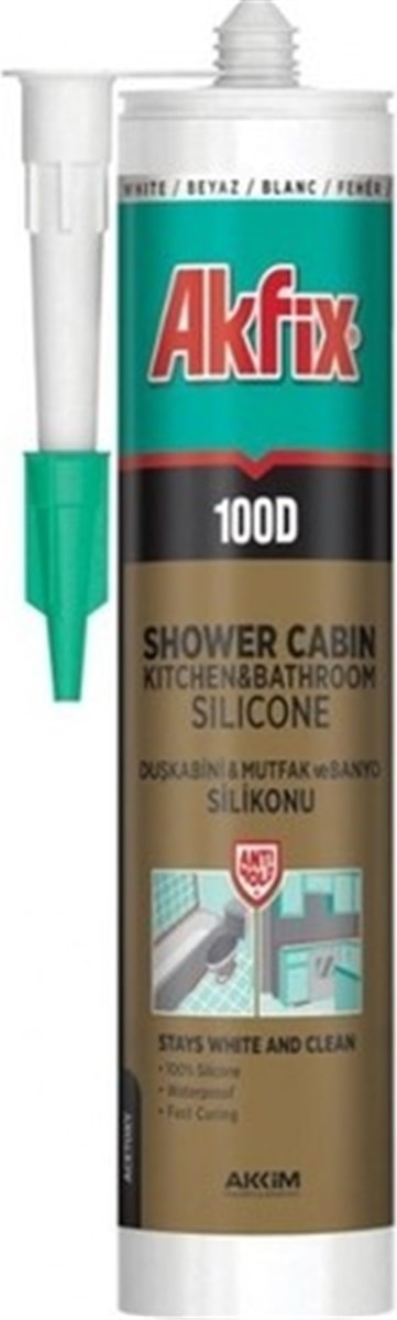 100D Duşakabin Silikonu Beyaz 280 ml