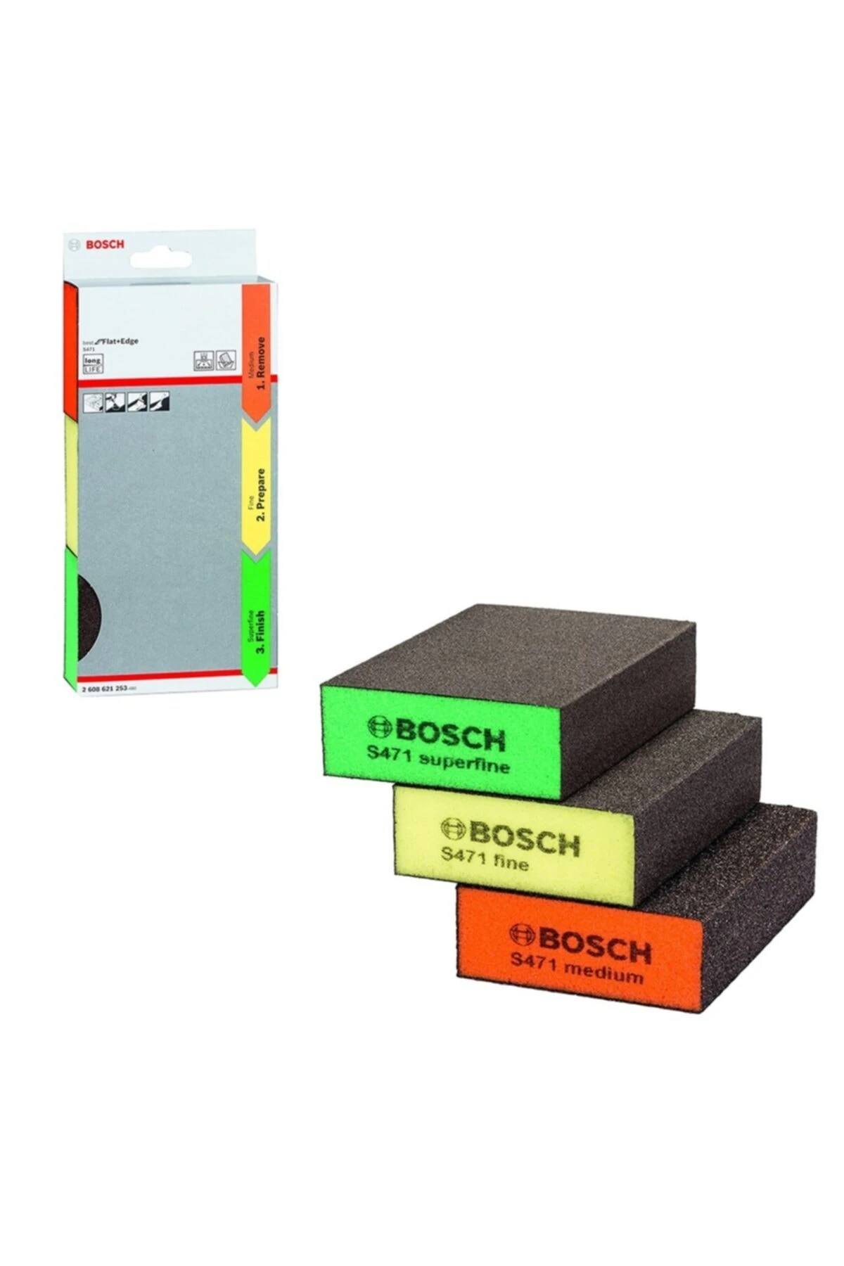 Takoz Zımpara 3'lü Set Kalın-orta-ince