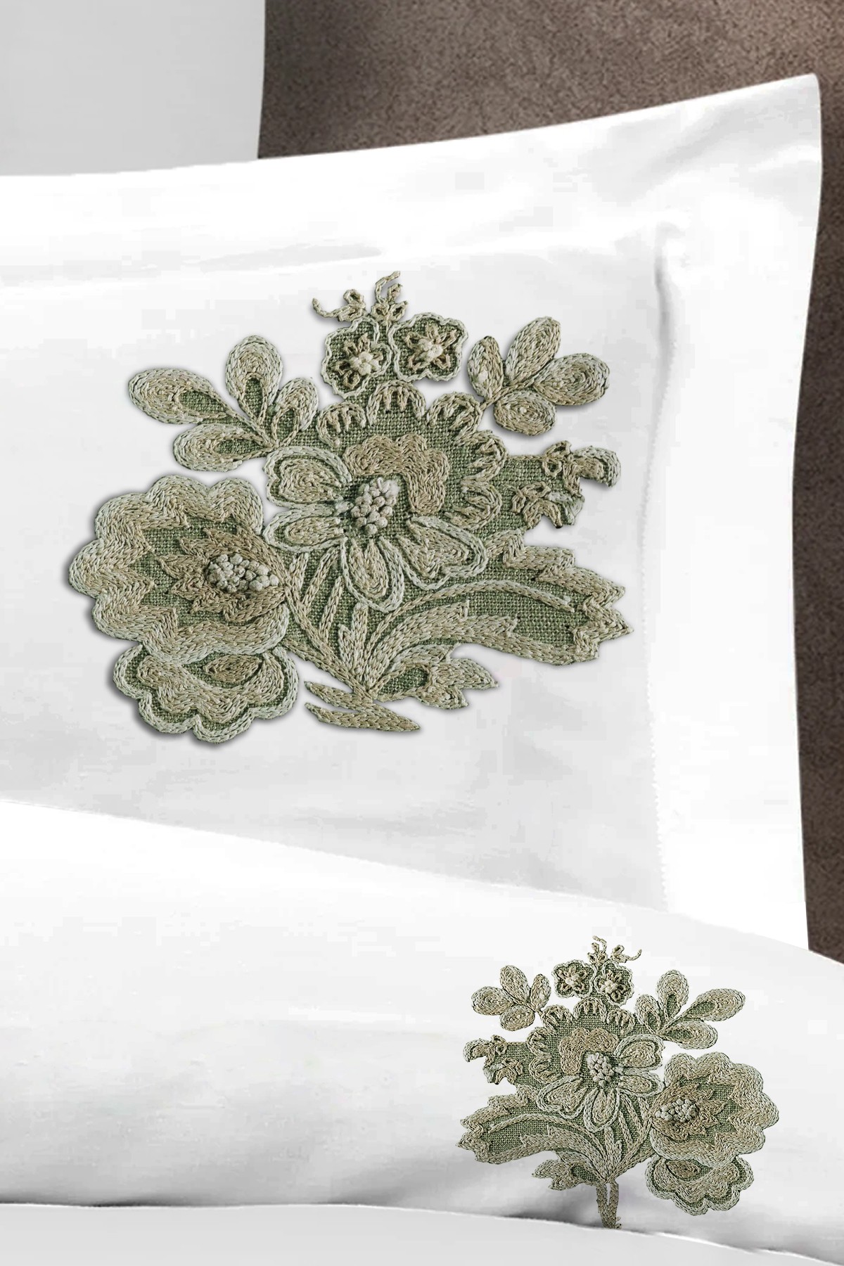 %100 Pamuk Yeşil Çiçek Desenli Nevresim Takımı – 5D Dijital Baskı, Oeko-Tex Sertifikalı