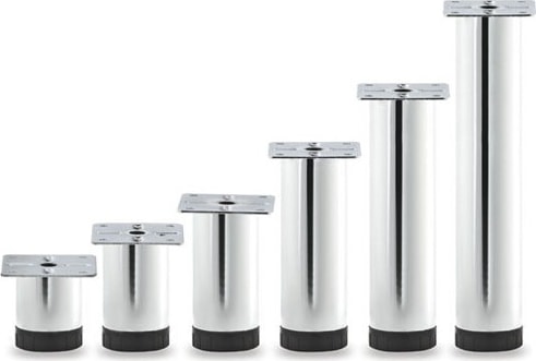 Ayarlanabilir Pingolu Krom Mobilya Dolap Ayağı Metal 4'lü 8 cm