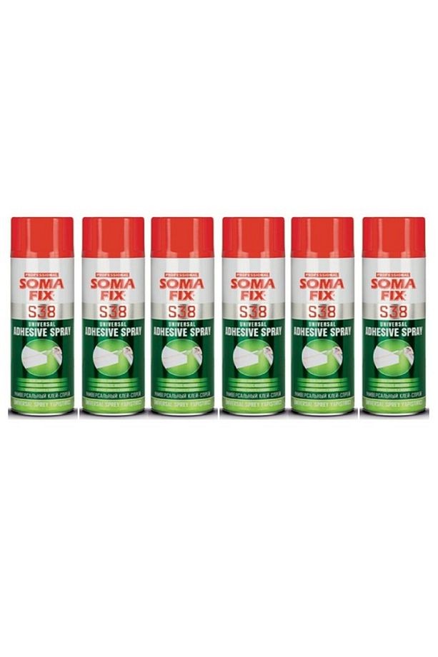 6 Adet  500 ml  Genel Amaçlı Tekstil Sünger Sprey Yapıştırıcı S38