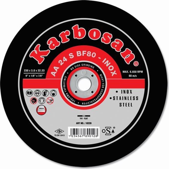 KARBOSAN İnox Kesme Taşı 115X2,5X22 Mm