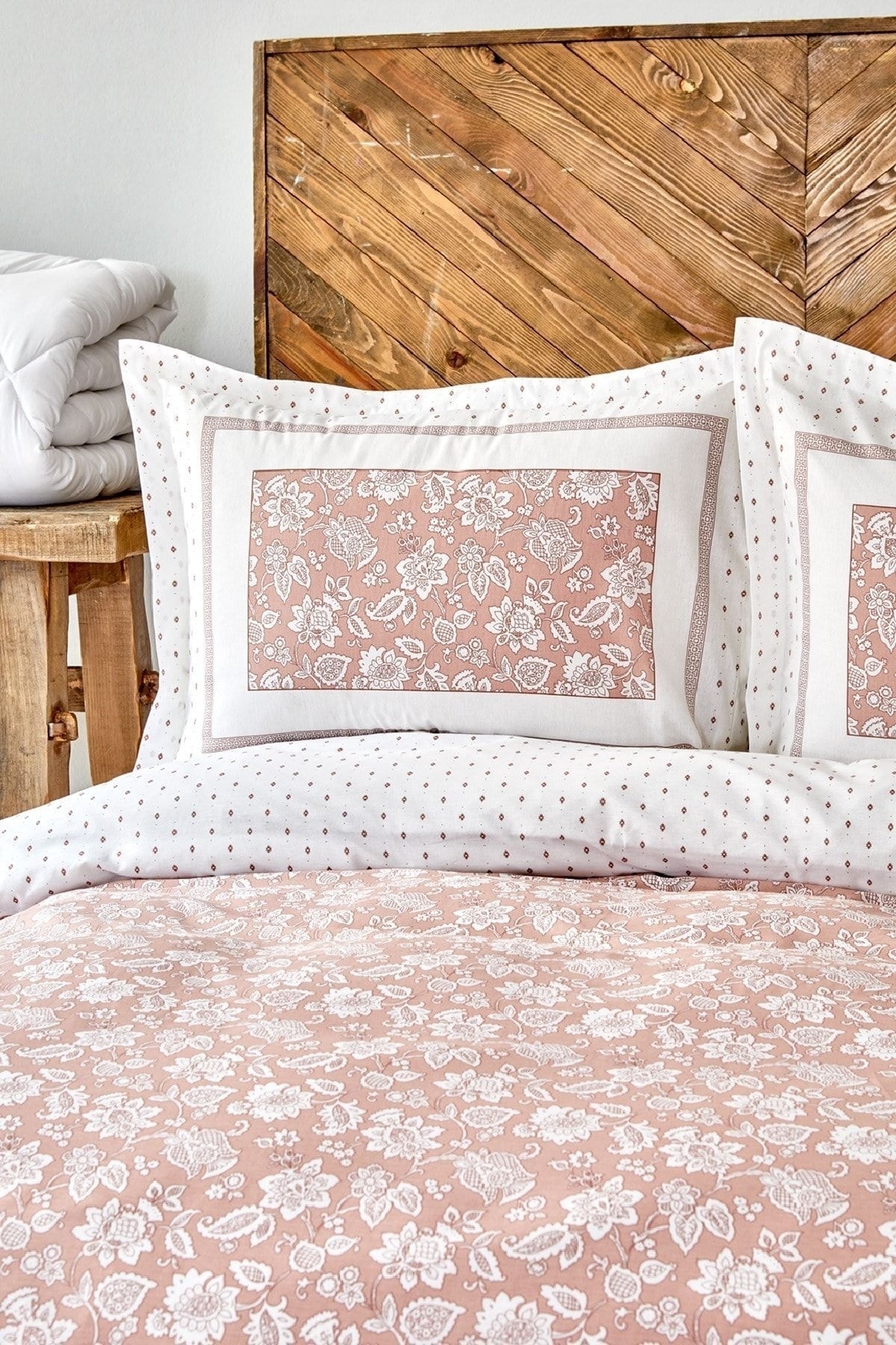 Celerina Pembe %100 Pamuk Tek Kişilik Fitted Nevresim Takımı
