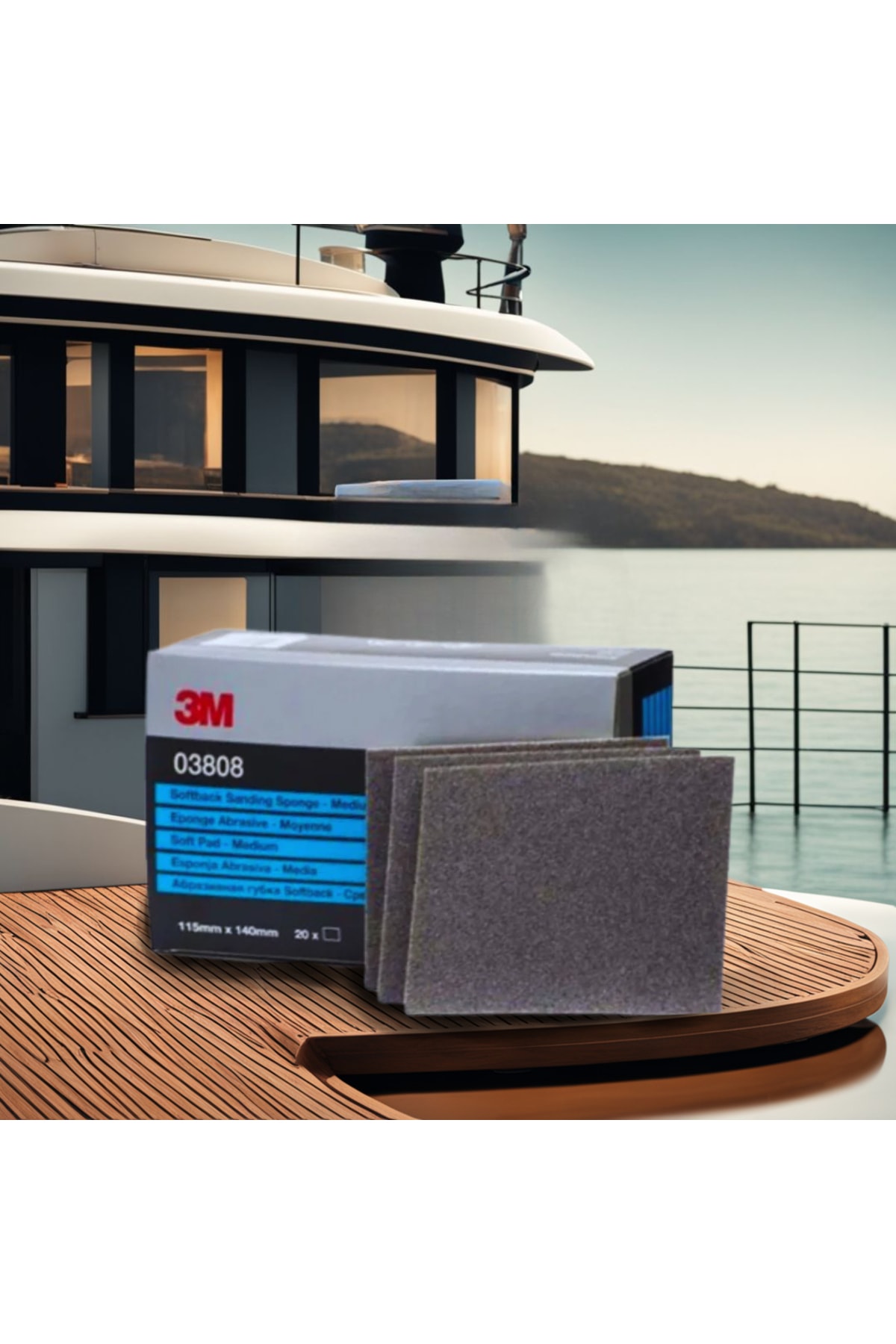 3809 Tabaka Sünger Zımpara Fine 115x140 mm 1 Adet