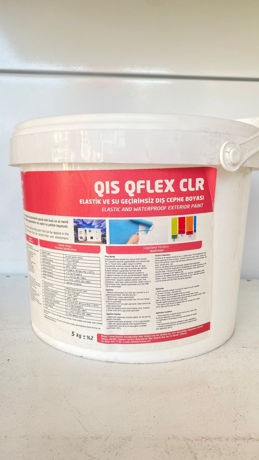 Qıs Qflex Clr Elastik ve Su Geçirimsiz Dış Cephe Boyası Beyaz