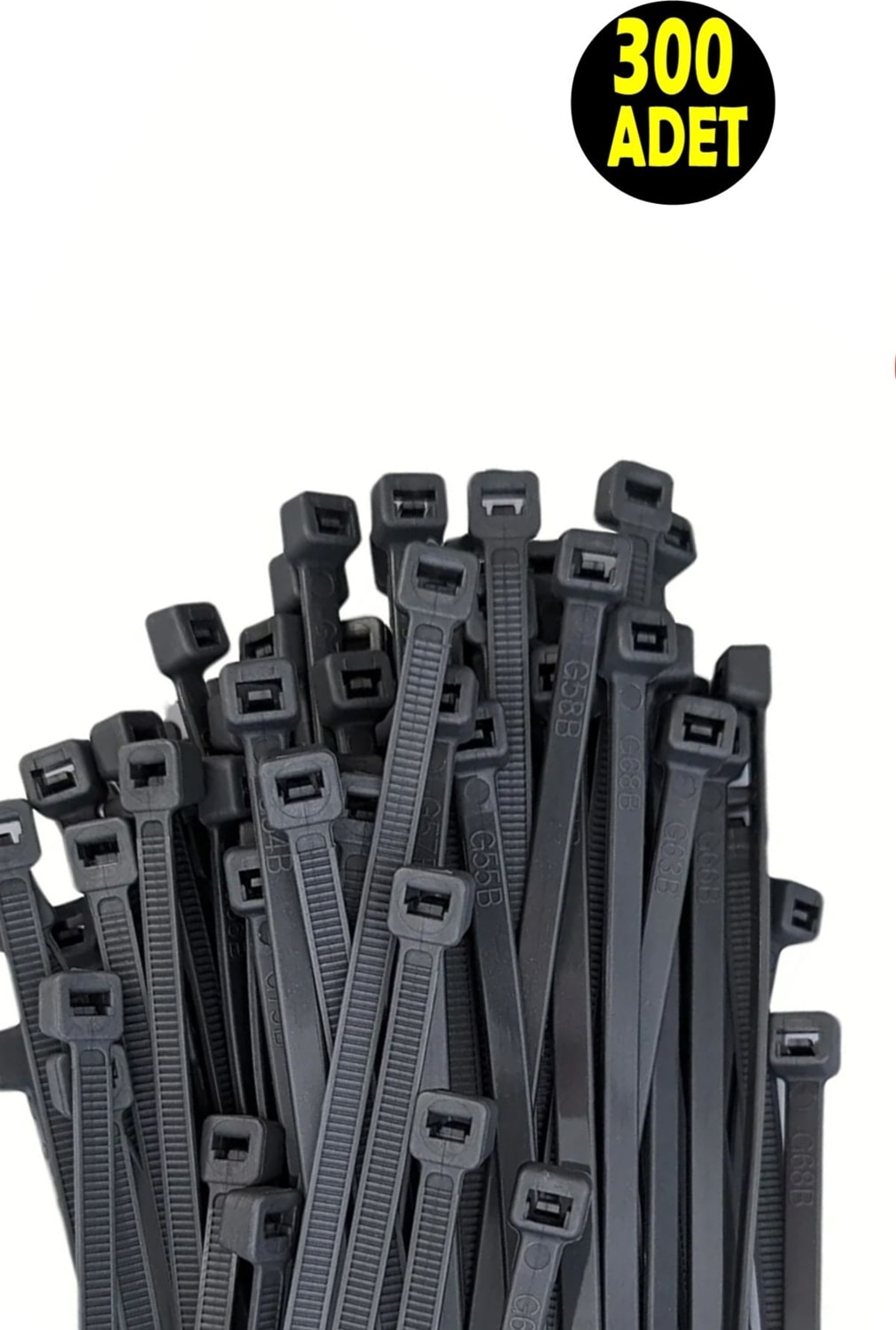 300 Adet 20 Cm-3.6 mm Siyah Elektrik Kablosu Kablo Bağı Klips Plastik Kelepçe Cırt Cırt Kelepçe