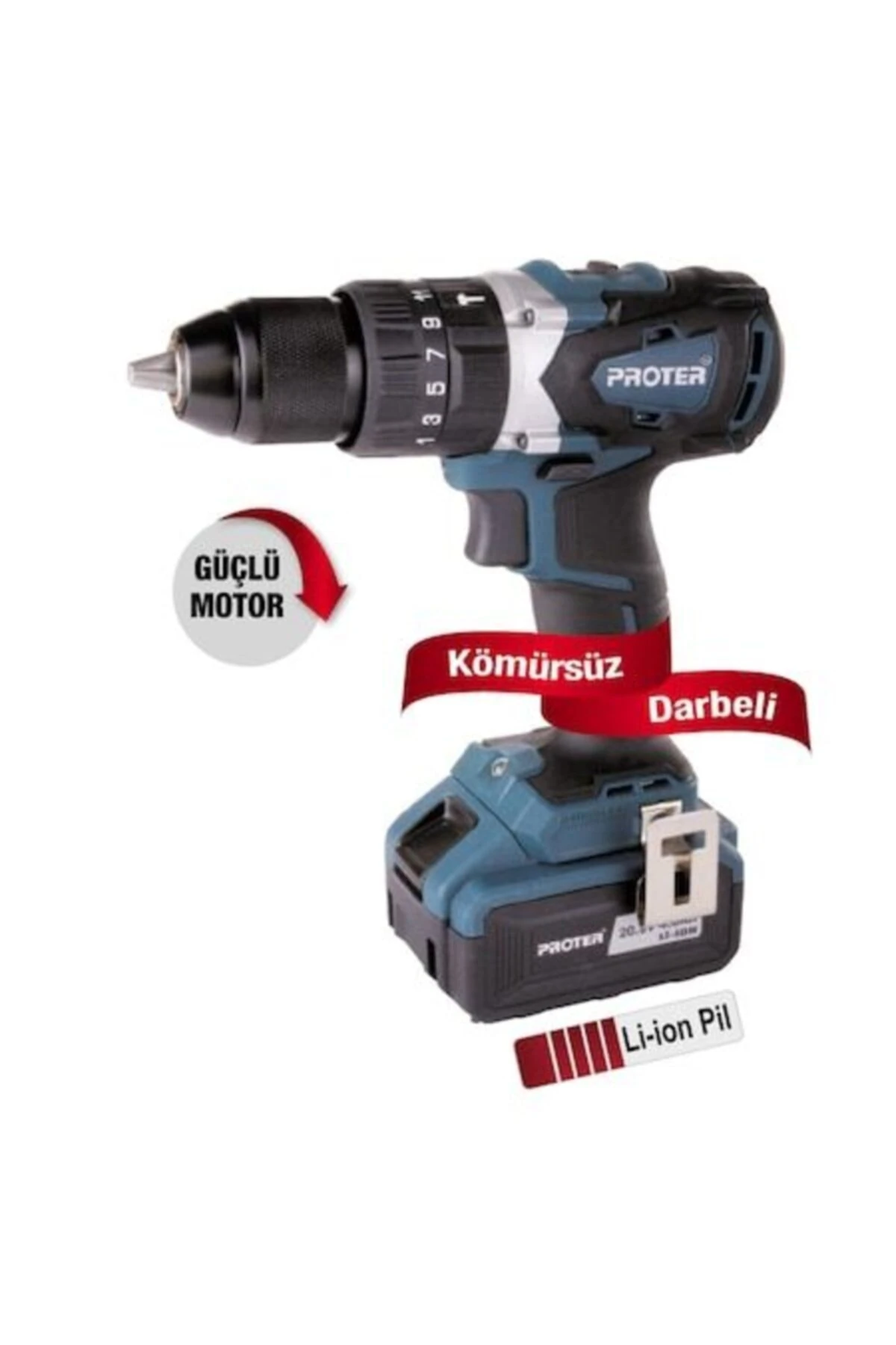 Pst 740 Bl 20v 4ah Li-ion Darbeli Kömürsüz Şarjlı Matkap 13 Mm