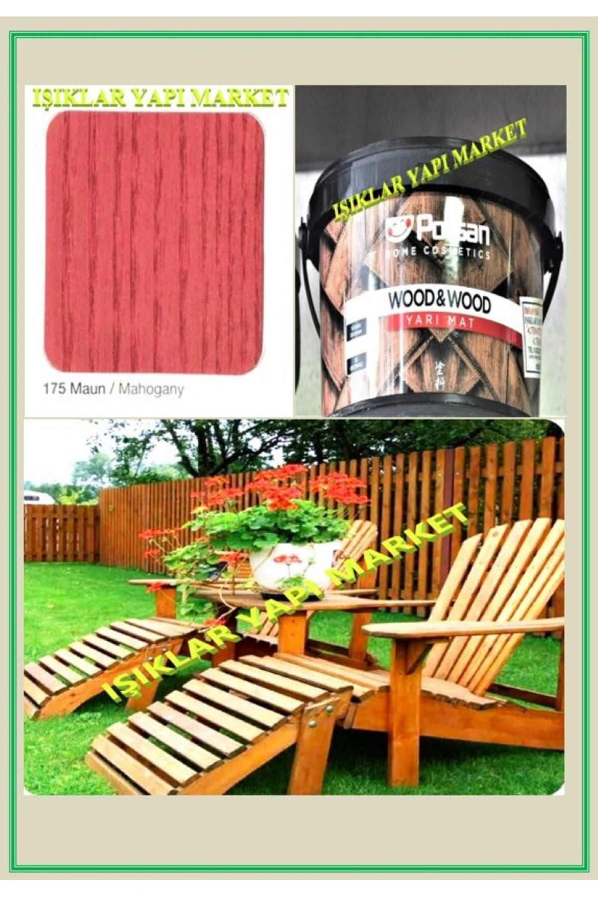 Wood&w-antiaging-ahşap Verniği-yarı Mat-su Bazlı-2,5litre (2,60KG.)-175-maun