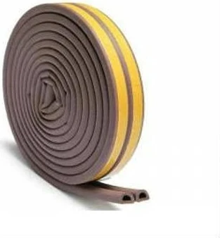 D Tipi Kapı Pencere Bandı 6 Metre Kahverengi