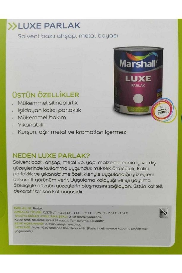 Luxe Parlak Yağlı Boya Lavanta Sepeti -1lt=1,35 Kg-ahşap-demir-plastik Boyamada Mükemmel Sonuç Verir
