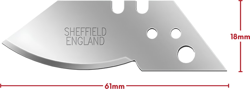 VT874000-9 18X61MM Convex Trapez Maket Bıçağı Yedeği (10 Adet)