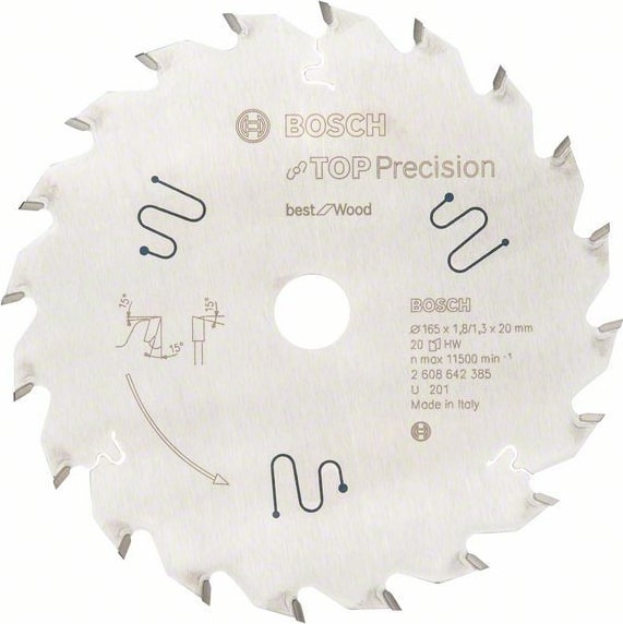 BOSCH Best For Wood 165 x 20 Mm 20 Diş 2608642385