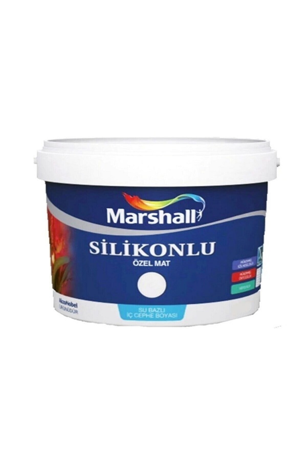 Silikonlu Özel Mat Iç Cephe Silinebilir Duvar Boyası 2,5 lt + Tavan Boyası  + Boyama Seti