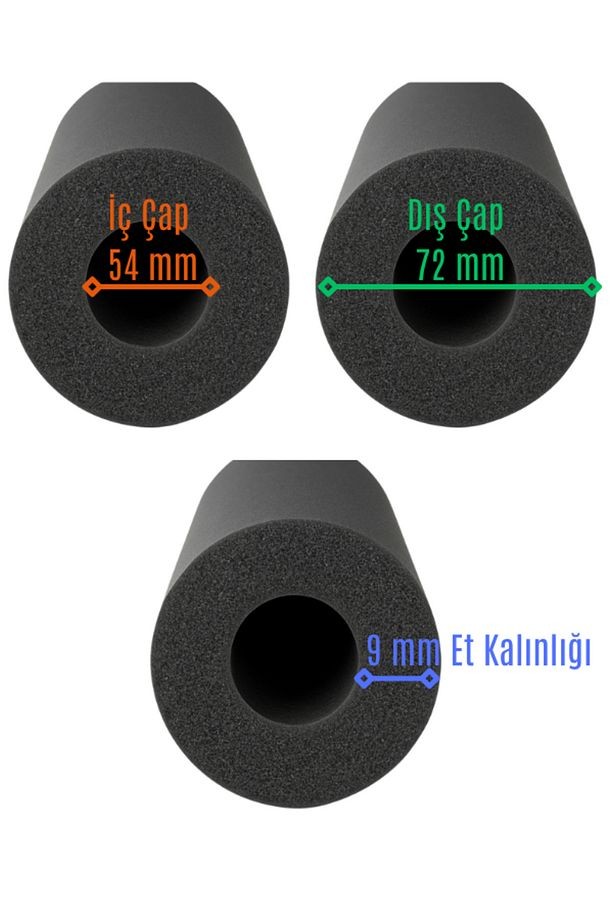 Ø 54/9 MM  R-FLEX PRM İZOLASYON KAUÇUK BORU (2 mt/ad)