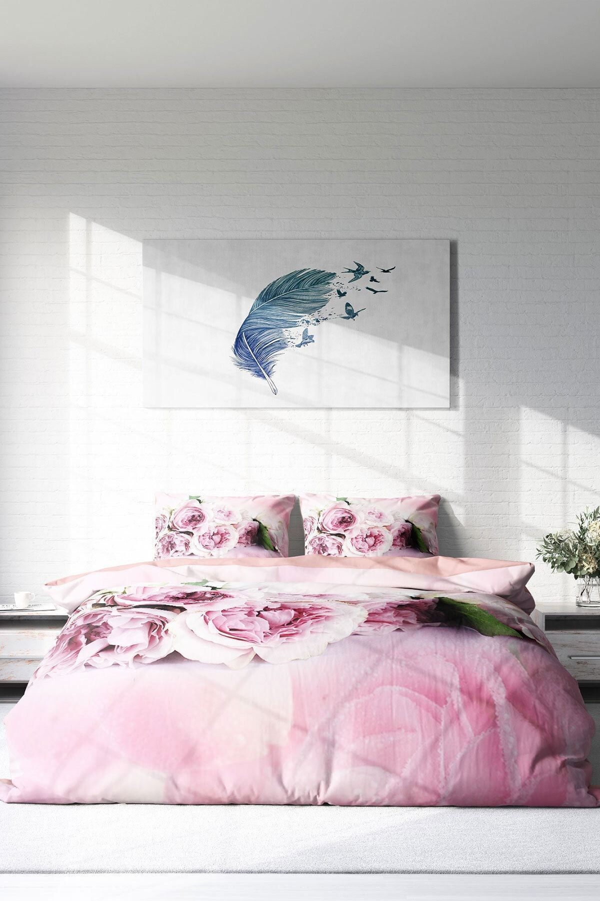 Softrose 3d Dijital Baskılı Çift Kişilik Nevresim Takımı