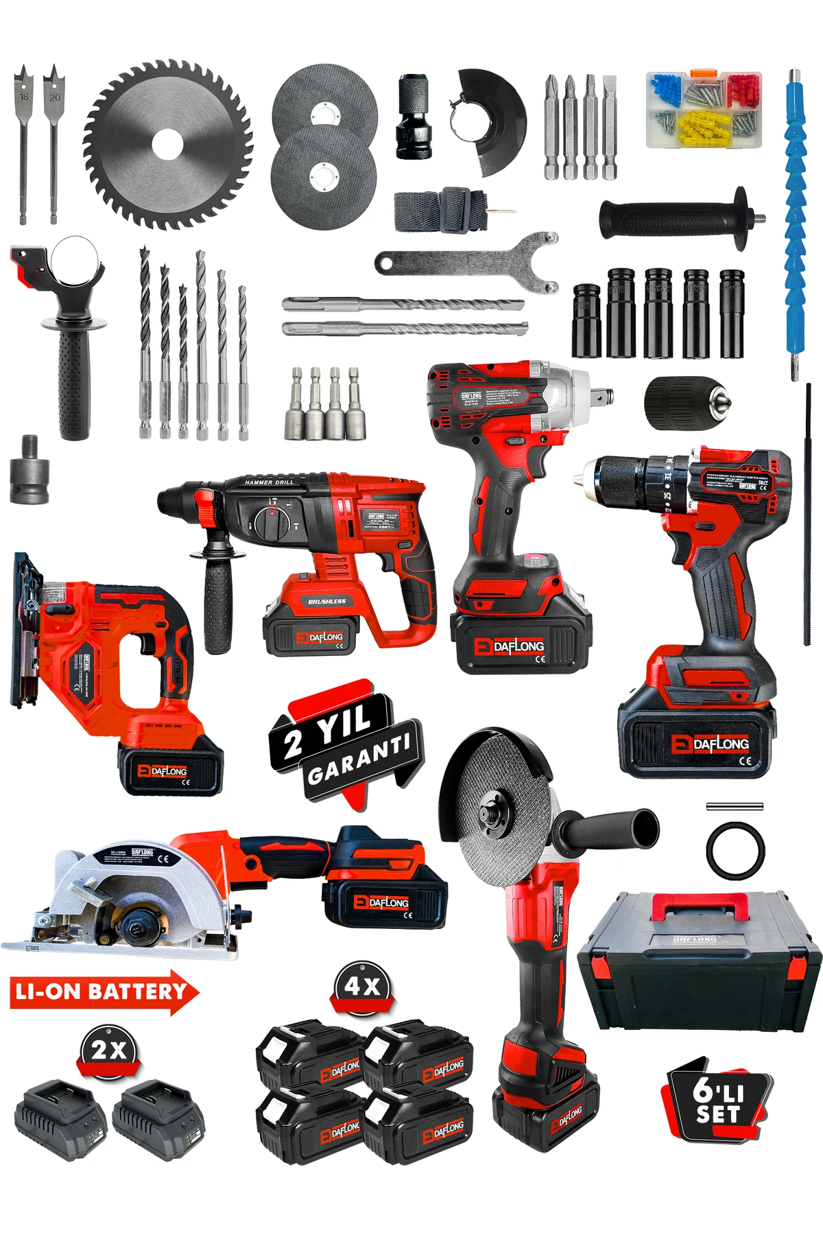 PROFESSİONEL KÖMÜRSÜZ BAKIR SARGILI ÇELİK SANZUMAN 6'LI SET SUNTA KESME +DEKOPAJ