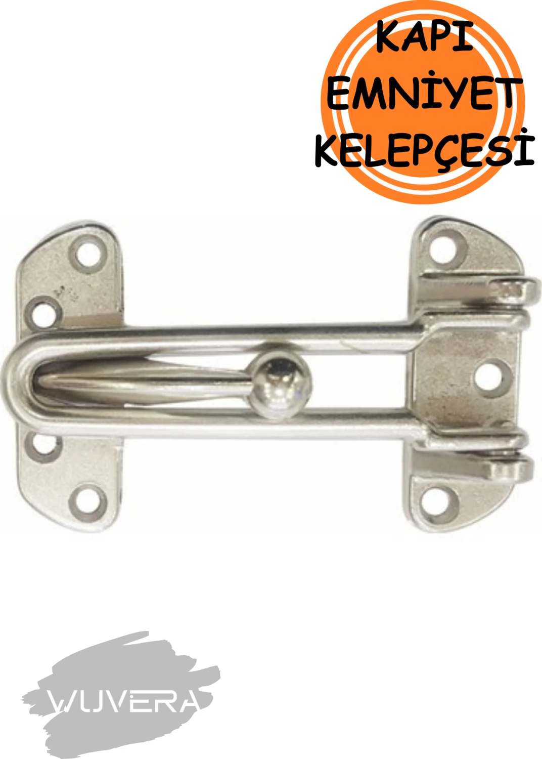 Çelik Kapı Emniyet Kelepçesi - Saten Gri Renk ile Güvenliğinizi Güçlendirin