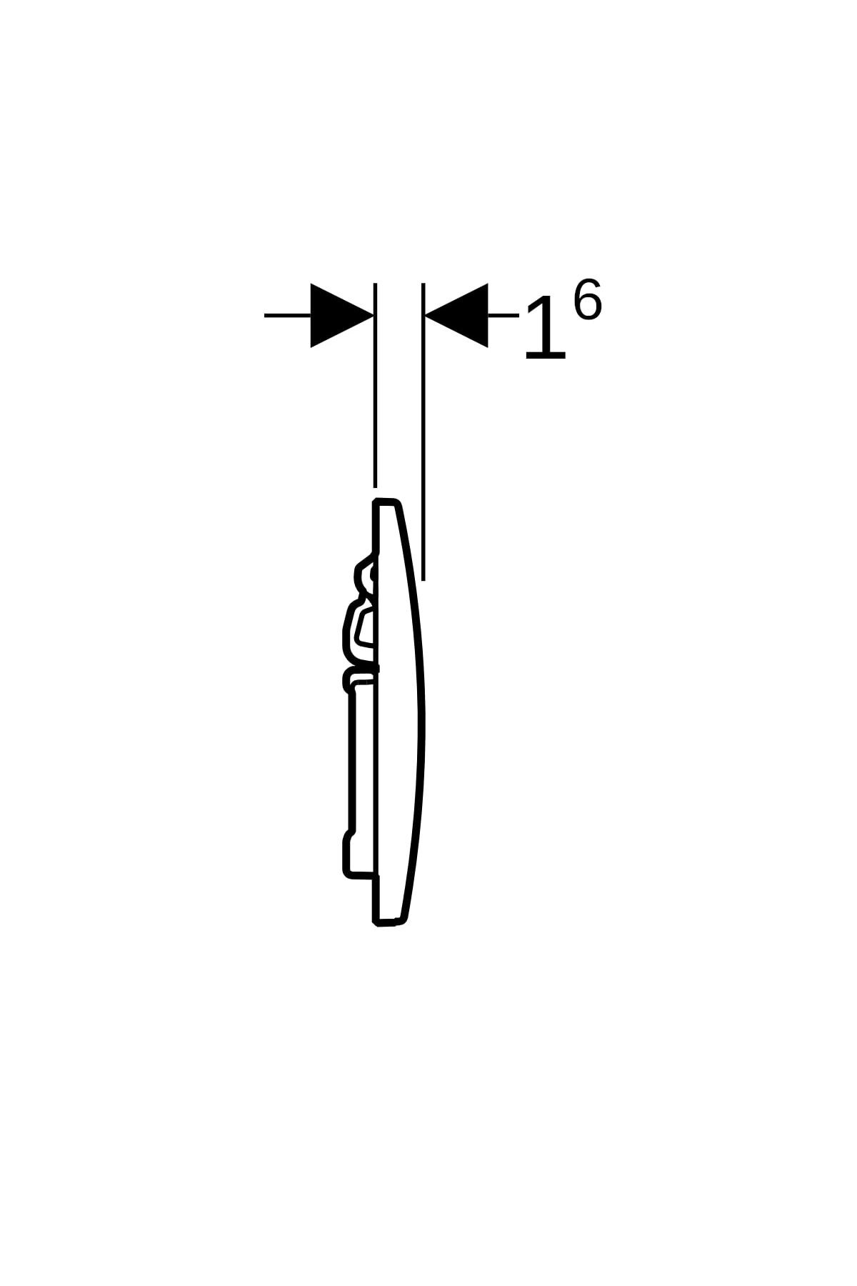 Kumanda Kapağı, Alpha01, Çift Basmalı, Parlak Krom, 115.035.21.1