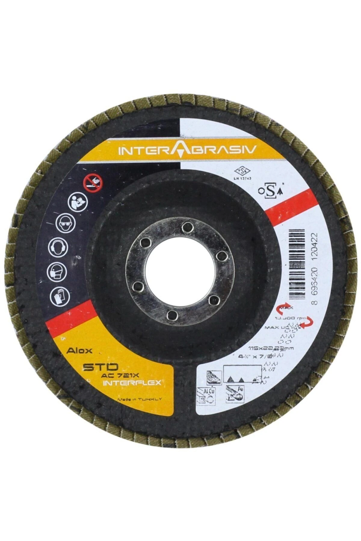 40 Kum 115 Mm Metal Ahşap Flap Disk Zımpara